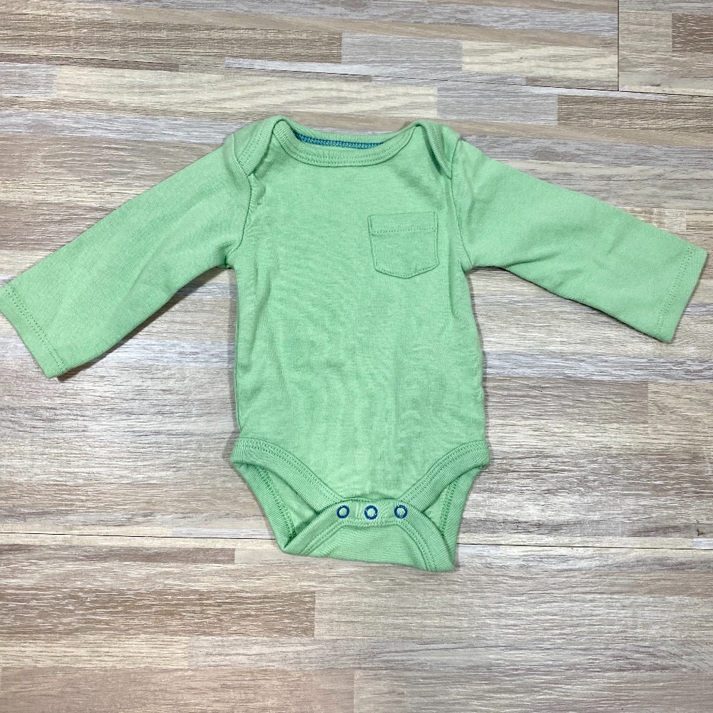 Cloud Island Newborn Long Sleeve Green Bodysuit